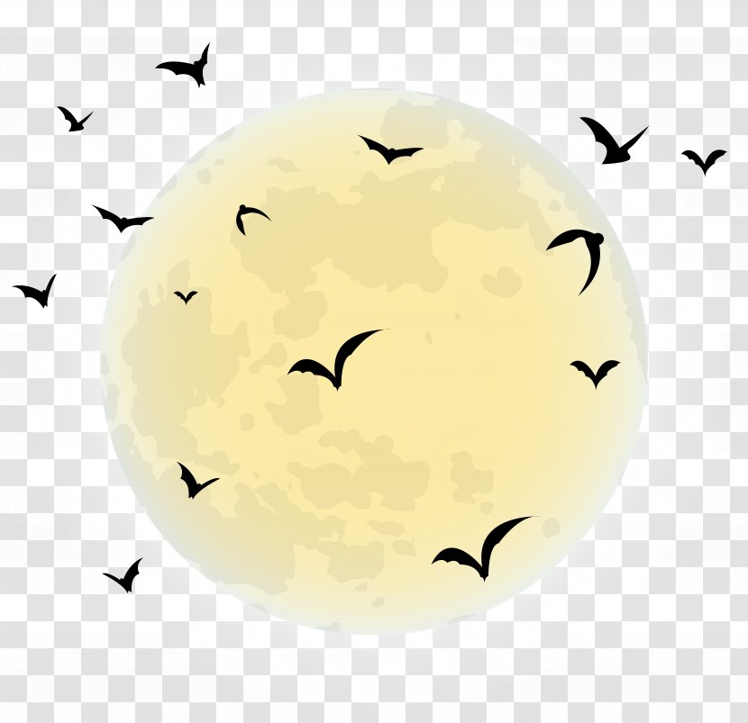 Halloween Full Moon Clip Art - Lunar Phase Transparent PNG
