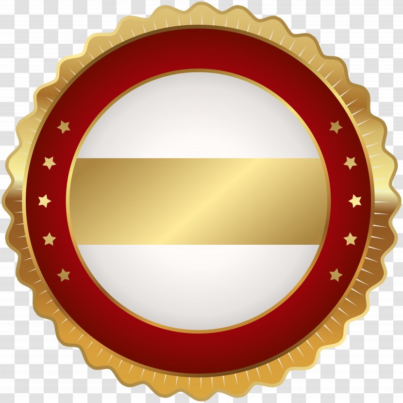 Badge Clip Art - Red - Seal Gold Image Transparent PNG