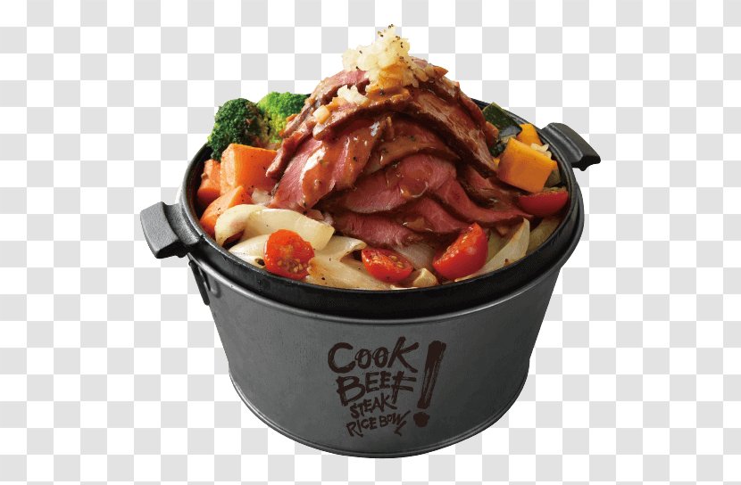 Beefsteak Food Meat Dish Cuisine - Tableware - Rice Bowl Transparent PNG