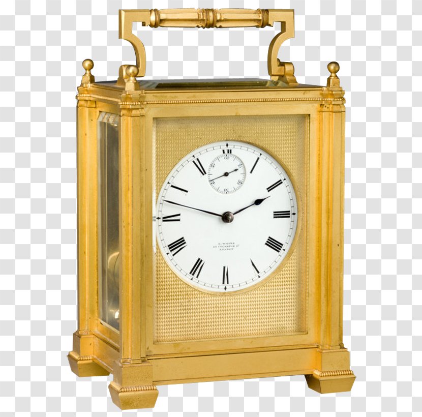 Metal 01504 Clock - Brass - Vintage Transparent PNG