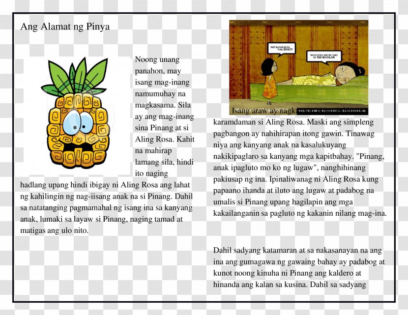 Pineapple Legend Tagalog Ibong Adarna Fable - Durian Transparent PNG