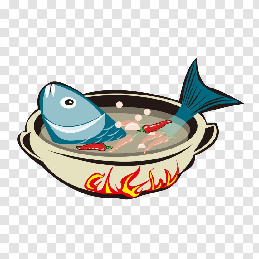 Hot Pot Chinese Cuisine Shuizhu Barbecue Fish - Tableware - Food Transparent PNG