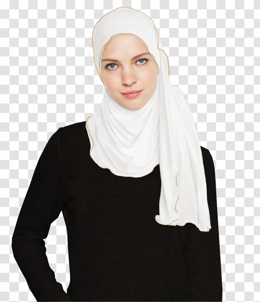 Hijab Pink White Green Shawl - Blue Transparent PNG