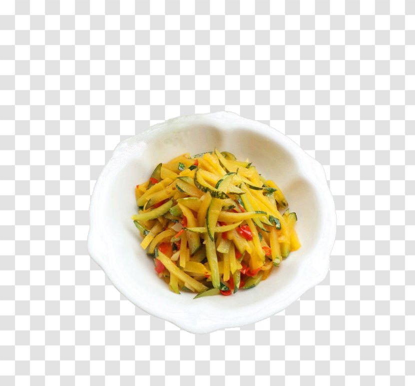 Vegetarian Cuisine Stir Frying Recipe Penne Food - European - Crispy Fried Pumpkin Wire Transparent PNG