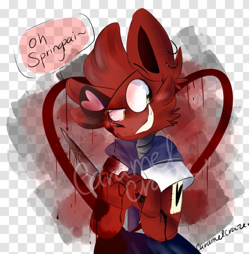 Freddy Fazbear's Pizzeria Simulator Yandere Drawing DeviantArt - Heart - School Days Transparent PNG