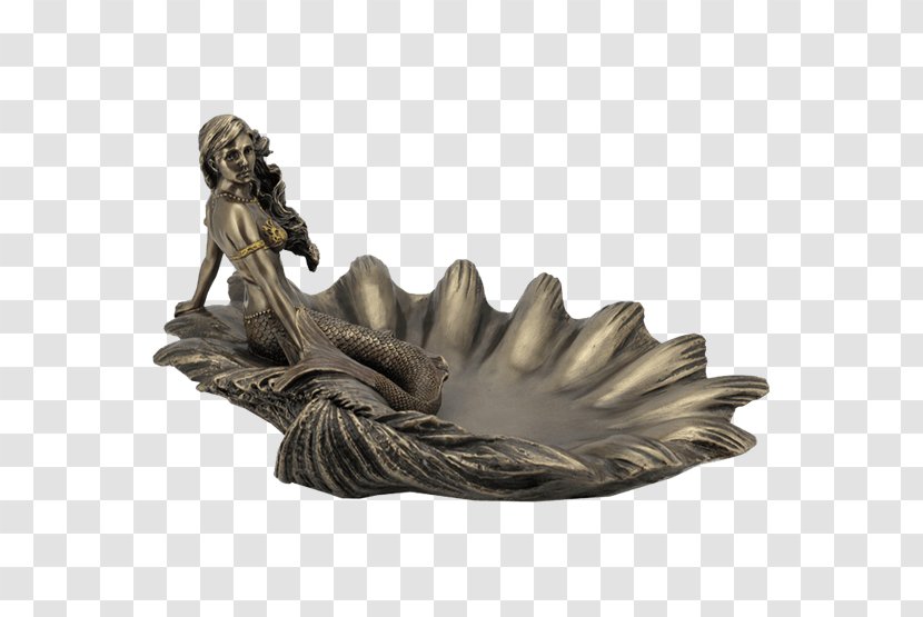 Figurine Sculpture Ariel Mermaid Statue - Bronze Transparent PNG