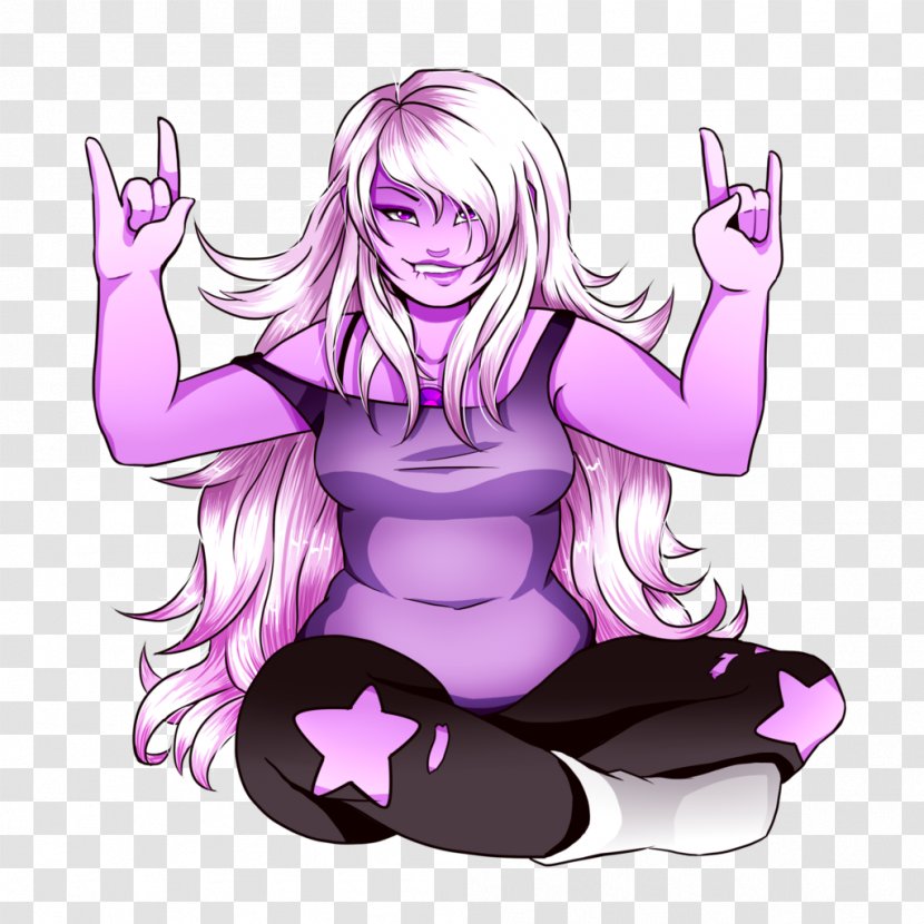 Steven Universe Amethyst Drawing Gemstone - Heart Transparent PNG