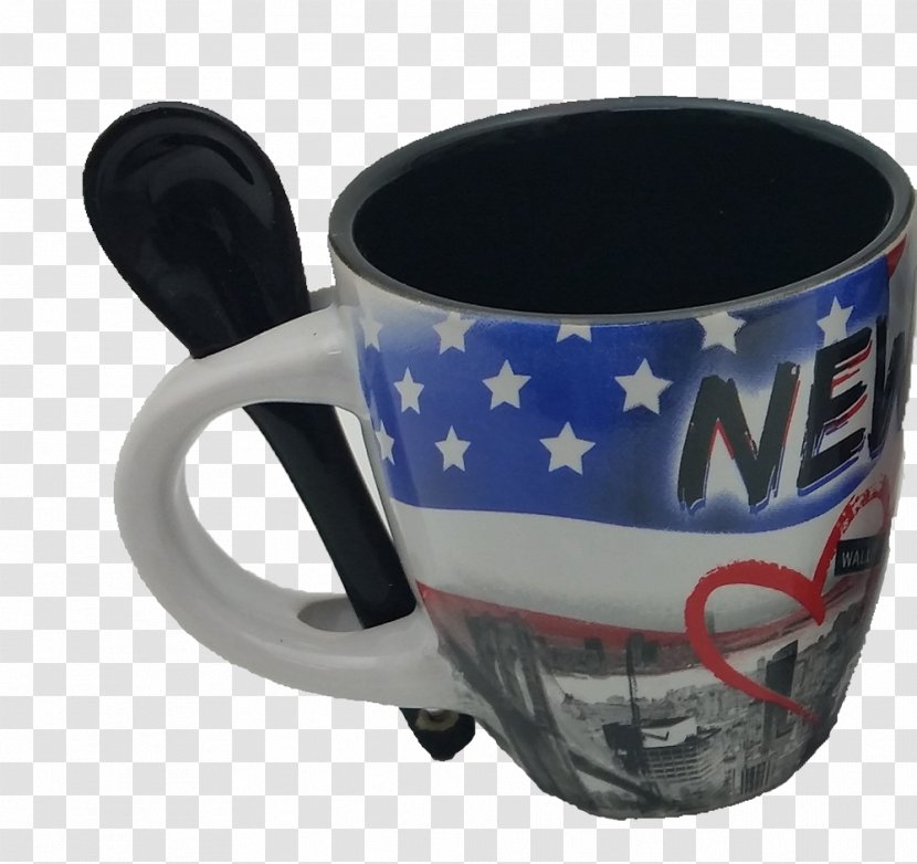 Coffee Cup Mug Ceramic Stars And Stripes - New York Transparent PNG