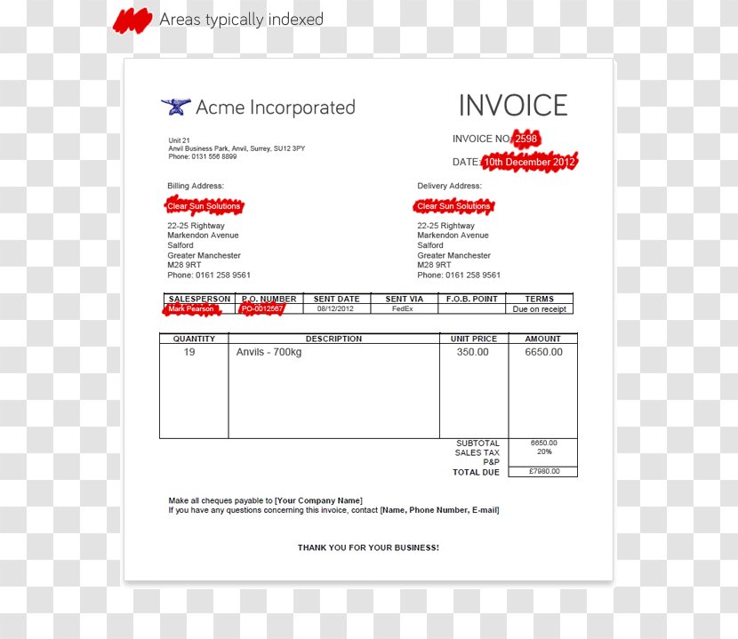 Invoice Processing Form Document Image Scanner - Computer Software - Pearl Automation Transparent PNG