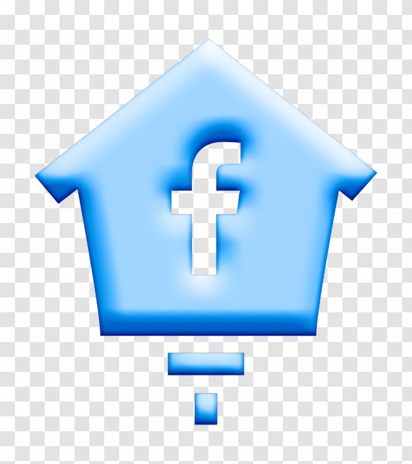 Facebook Icon Social Media - Symbol - Electric Blue Sign Transparent PNG