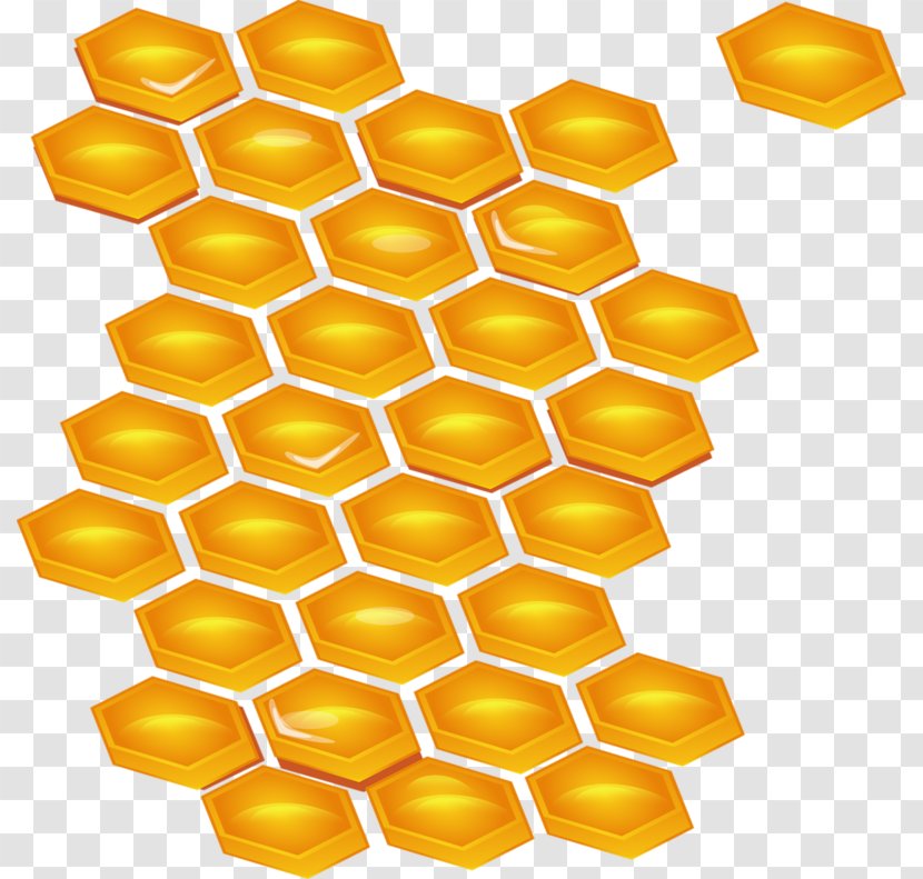 Honeycomb Bee Clip Art - Beehive Transparent PNG