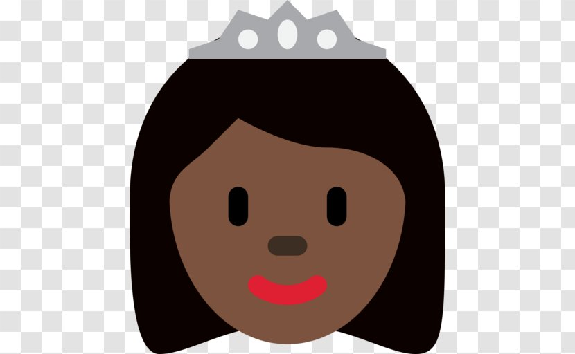 Emojipedia Princess Dark Skin Human Color - Facial Expression - Emoji Transparent PNG