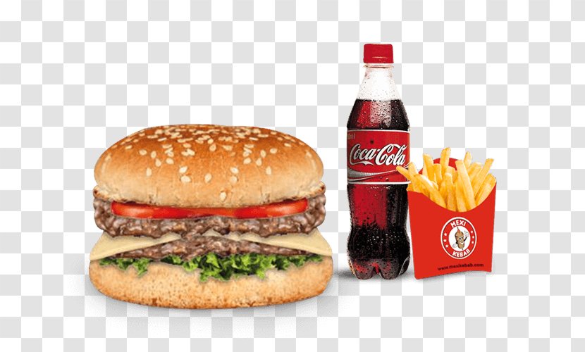 Hamburger Fast Food Cheeseburger Junk Veggie Burger - French Fries - Kebab Transparent PNG