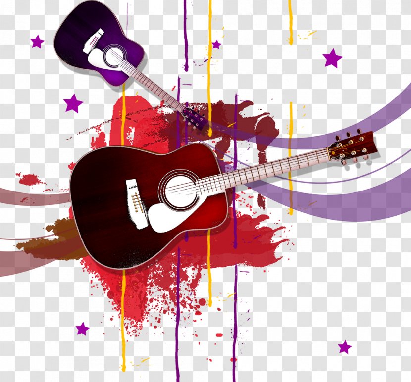 Guitar Graphic Design - Frame - Pattern Transparent PNG