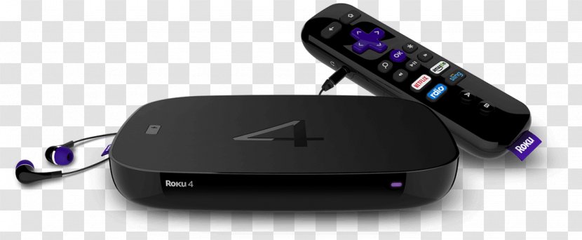 Roku 4 Streaming Media Digital Player 4K Resolution - Computer Accessory - Apple Tv 4k Transparent PNG