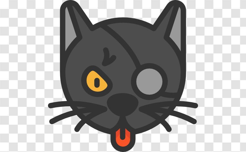 Black Cat Kitten Whiskers Clip Art - Snout Transparent PNG