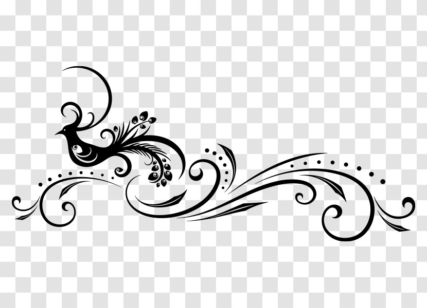 Black And White Ornament Wall Decal Drawing - Body Jewelry - Classical Pattern Certificate Transparent PNG