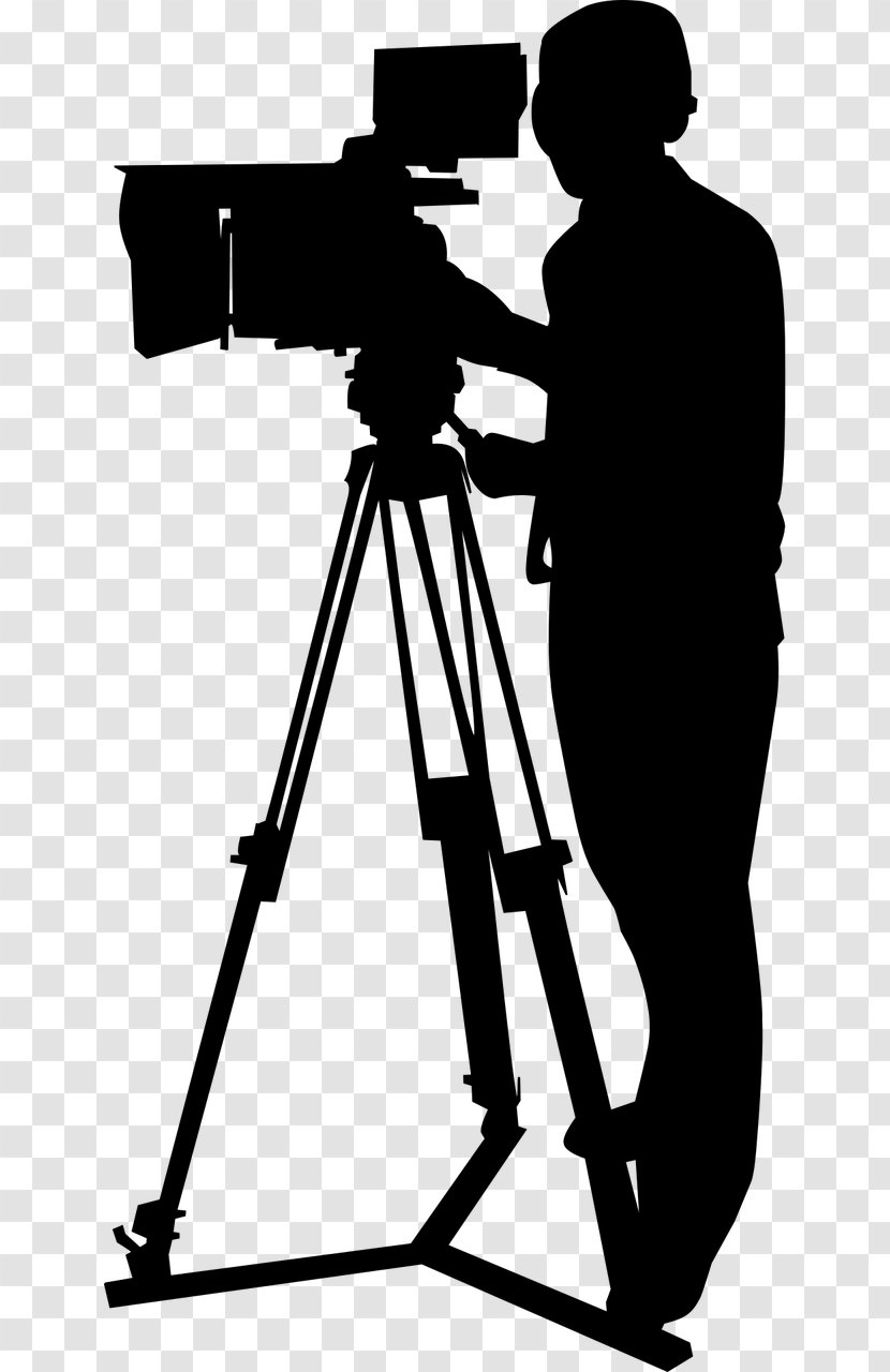 Camera Silhouette - Film Producer Blackandwhite Transparent PNG