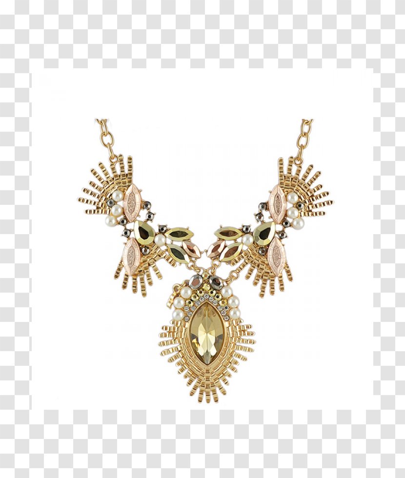 Necklace Earring T-shirt Collerette Fashion - Gold Transparent PNG