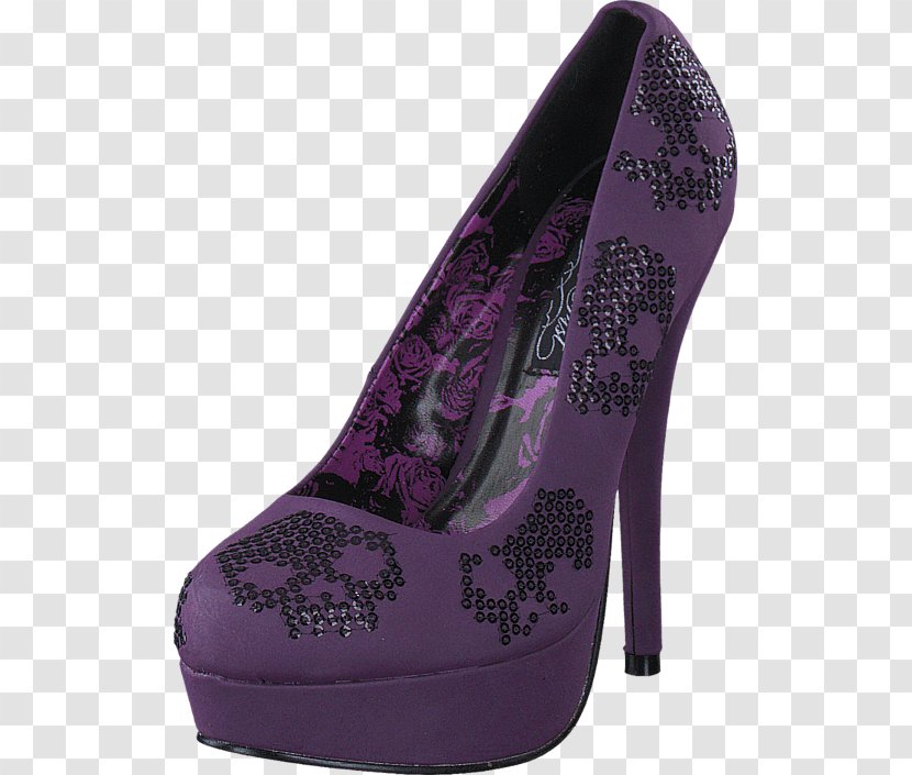 High-heeled Shoe Purple Platform Sequin - High Heeled Footwear Transparent PNG