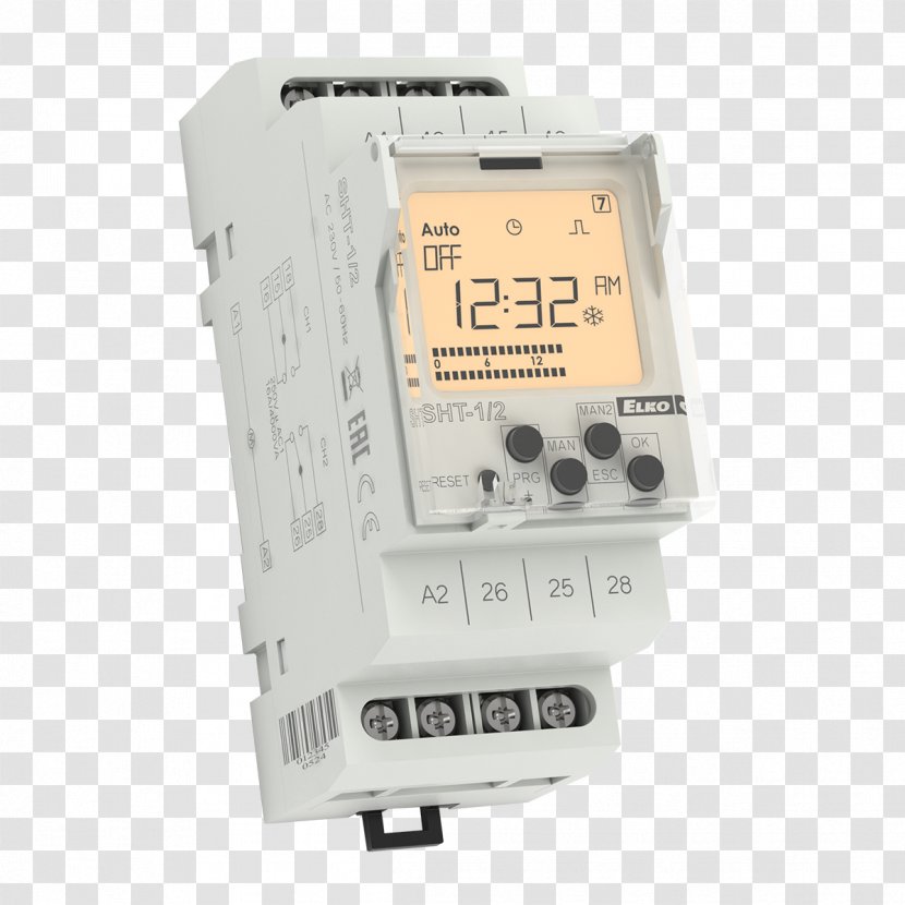 Time Switch DIN Rail Electrical Switches Timer ELKO EP SLOVAKIA, S.r.o. Transparent PNG