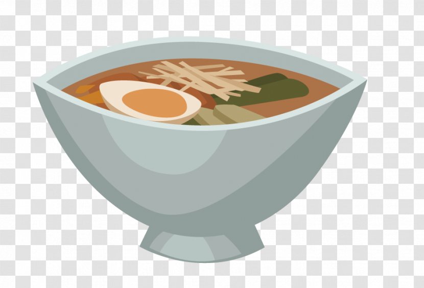 Ramen Japanese Cuisine Soup Chinese Bowl - Vector Noodles Transparent PNG