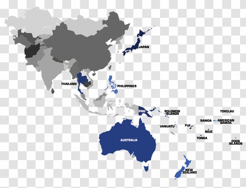 East Asia Asia-Pacific Pacific Ocean Middle Map Transparent PNG