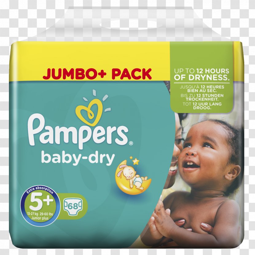 Diaper Pampers Baby-Dry Baby Dry Size 5+ (Junior+) Value Pack 43 Nappies Huggies - Child Transparent PNG