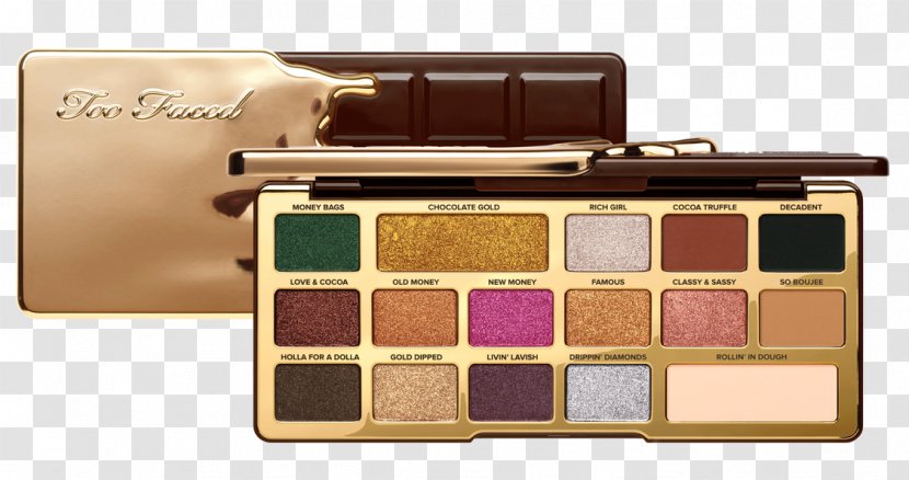 Too Faced Chocolate Gold Eye Shadow Palette Bar Natural Cosmetics - Morphe Transparent PNG