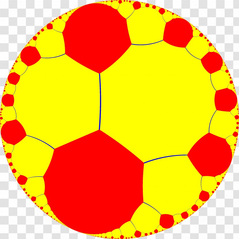 Tessellation Order-3 Apeirogonal Tiling Uniform Tilings In Hyperbolic Plane Geometry - Football - Circle Transparent PNG