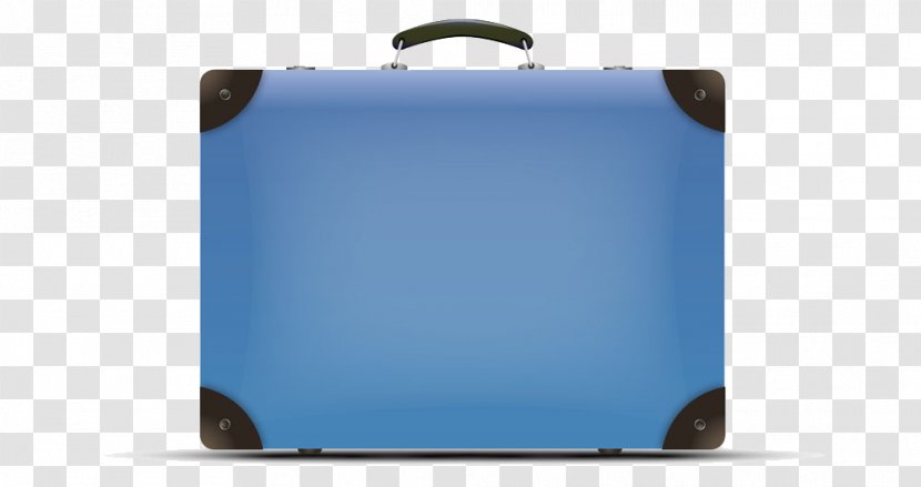 Suitcase Brand - Blue - Simple Transparent PNG