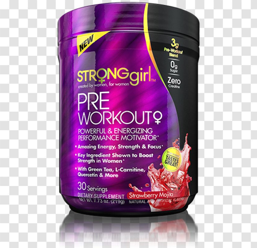 Pre-workout Dietary Supplement Bodybuilding Exercise Physical Fitness - Strength Training - Woman Transparent PNG