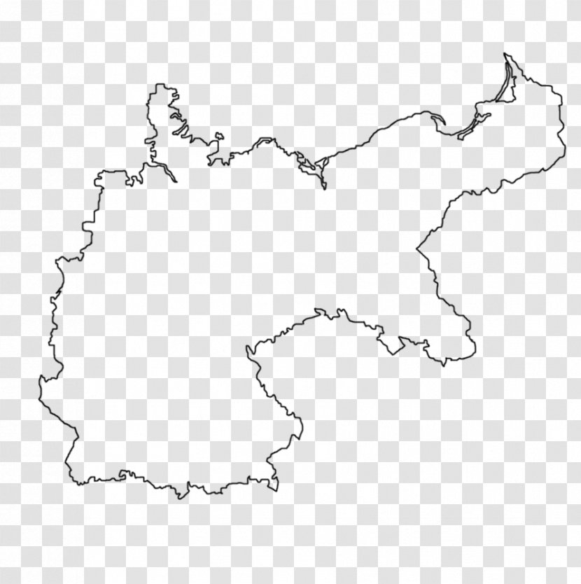 German Empire Blank Map Germany Reich - Kaiser - Mapping Transparent PNG