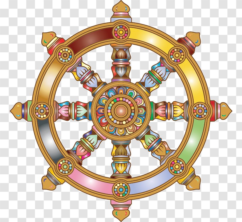 Dharmachakra Buddhism Buddhist Symbolism Clip Art - Wheel Of Dharma Transparent PNG