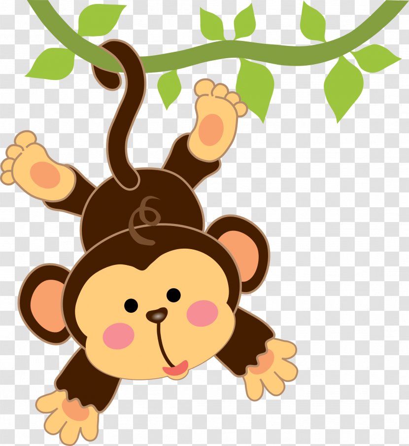 Infant Cartoon Monkey Drawing Clip Art - Network Arabic - Safari Cliparts Transparent PNG