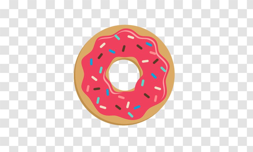 Doughnut Cartoon - Pink Donut Transparent PNG