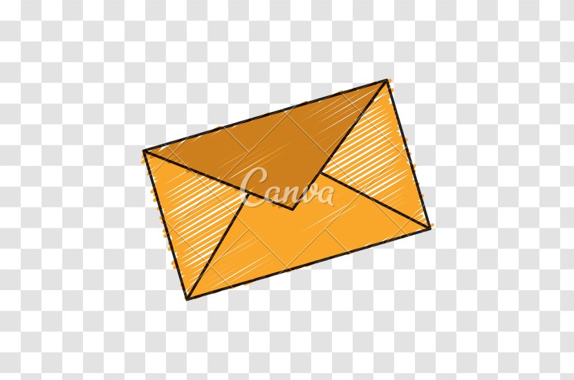Triangle Area Line Rectangle - Orange - Envelope Mail Transparent PNG
