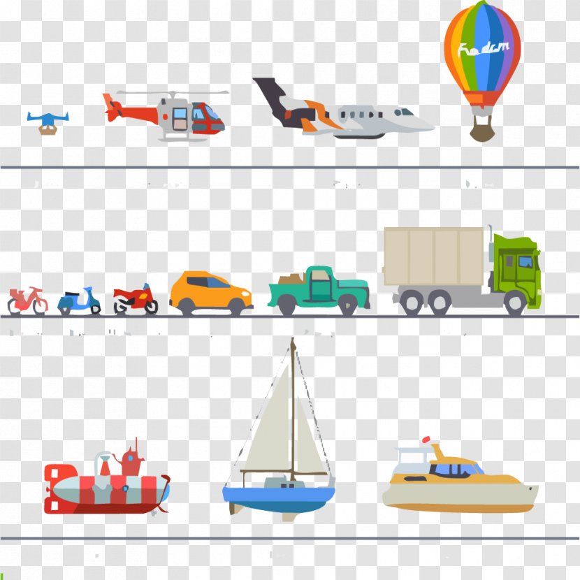 Vehicle Car Airplane Clip Art - Pattern - Vector Transparent PNG