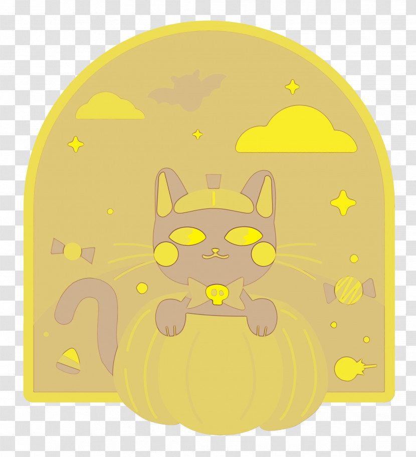 Cat Cat-like Snout Yellow Cartoon Transparent PNG