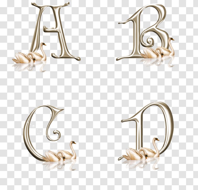 Alphabet Lettering Font - Silver - ABCD Transparent PNG