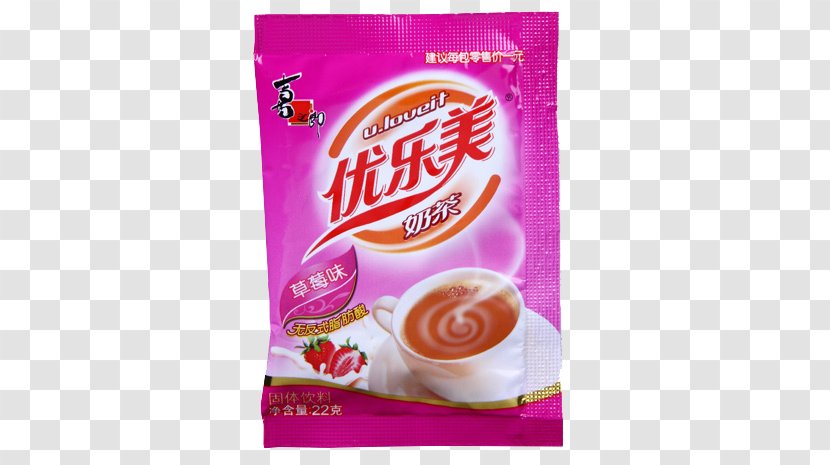 Milk Tea Drink Packaging And Labeling Price - Sweetness - Youle Mei Bagged Strawberry Transparent PNG