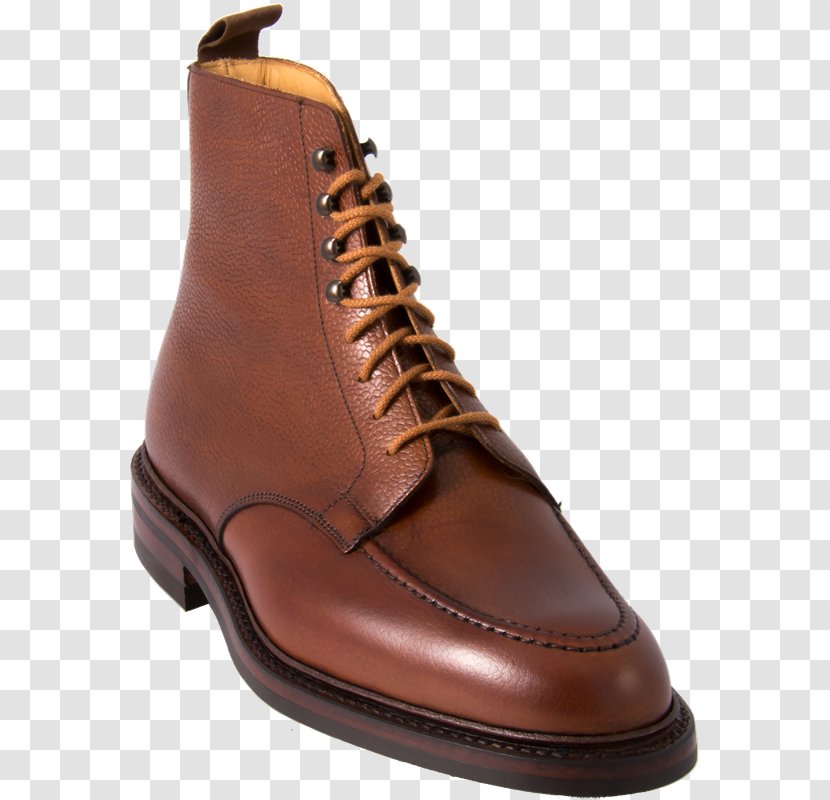 Crockett & Jones Shoe Boot Calf Toe - Leather Transparent PNG