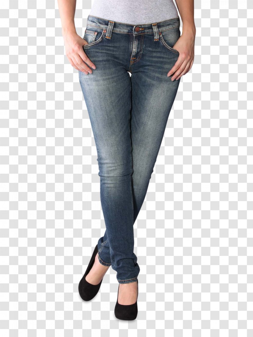 Nudie Jeans Denim Pants Long Underwear - Tree - White Contrast Beautiful Models Transparent PNG