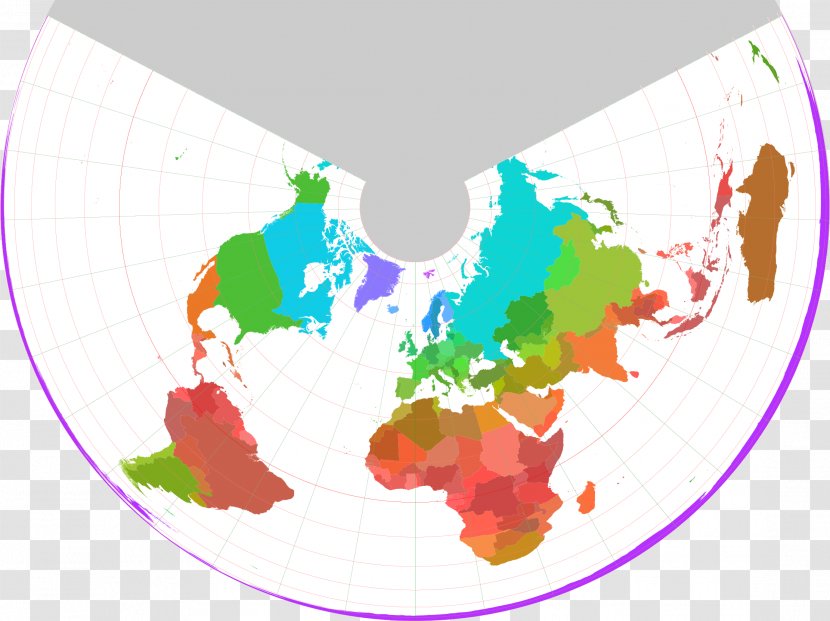 World Map Projection Cartography Albers - Stereographic Transparent PNG