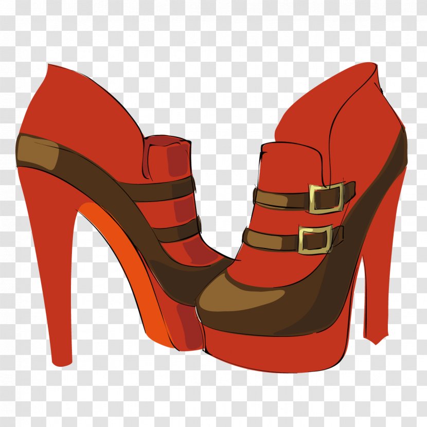 High-heeled Footwear Shoe - Red - High Heels Transparent PNG