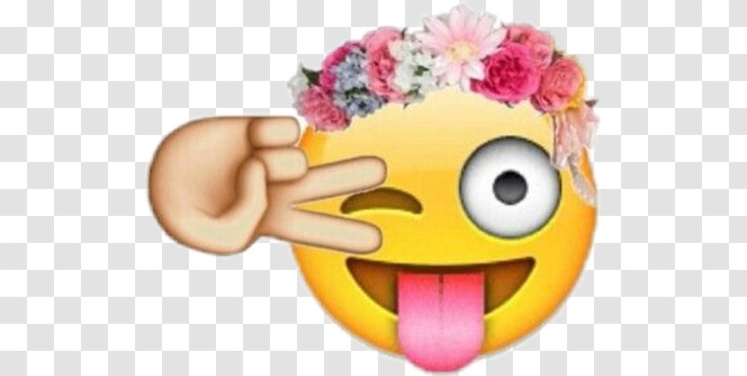 Emoji Mobile Phones Sticker Desktop Wallpaper Flower - Smiley Transparent PNG