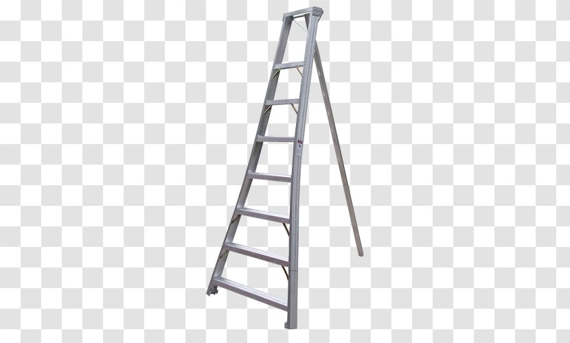 Profistep Uno Single Ladder HLO-7112-001 Staircases Hailo Aluminium - Steel Transparent PNG