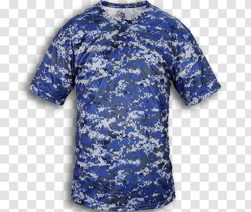 T-shirt Multi-scale Camouflage Jersey Placket - Shirt - Cheer Uniforms Camo Transparent PNG