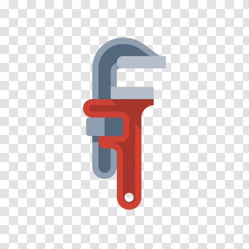 Pipe Wrench Adjustable Spanner Tool Icon - Text - Red Transparent PNG