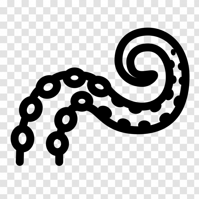 Tentacle Octopus - Black And White - Cephalopod Transparent PNG